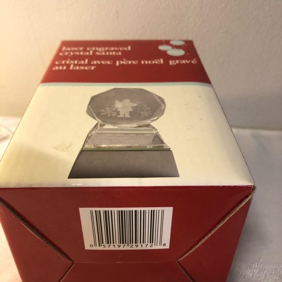 Laser Engraved Crystal Santa - Picture 4 of 4